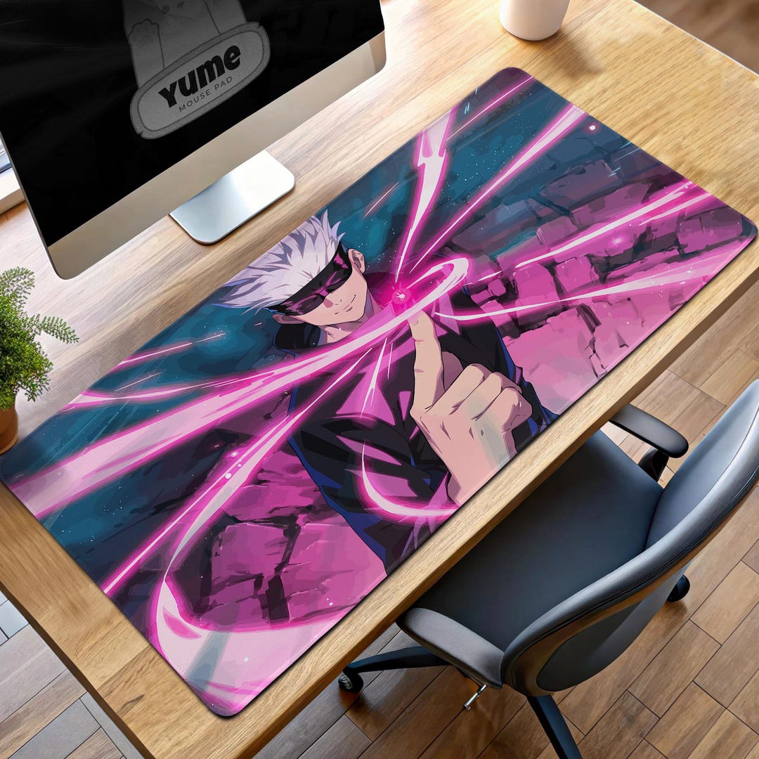 Gojo Mouse Computer Thing Satoru Gojo Gaming Desk Mat: Jujutsu Kaisen Anime Mouse Pad - Etsy