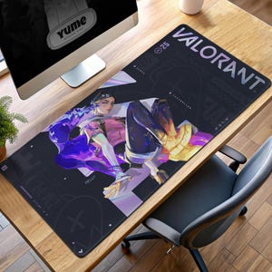 Valorant Clove Gaming Mouse Pad, Valorant Desk Mat, Clove Agent Gift, Tactical FPS Desk Accessory, Valorant Gamer Setup Mat