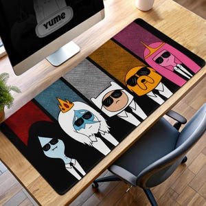 Adventure Time Gaming Mouse Pad, Finn and Jake Desk Mat, Cool Cartoon XXL Pad, Adventure Time Fan Gift, Quirky Decor