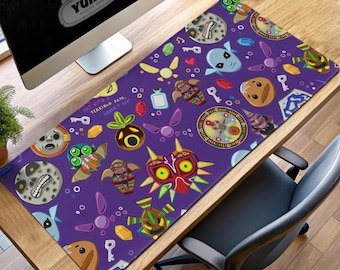 Majora&#39;s Mask Gaming Mouse Pad, Zelda Desk Mat, Nostalgic Hyrule Desk Decor, Unique Gamer Gift, Collector&#39;s Edition Mat