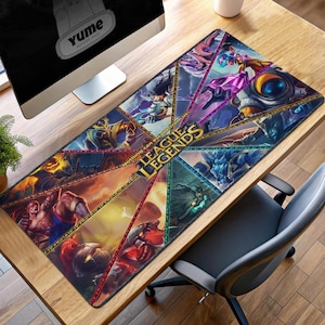 League of Legends Gaming Mauspad, LoL Schreibtischmatte, Große Esports Playmat, Summoner's Rift Schreibtischunterlage, Geschenk für League Gamer