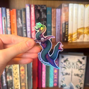 The Serpent and the Wings of Night HOLOGRAPHIC Sticker - Little Serpent - Officially Licensed - Crowns of Nyaxia by Carissa Broadbent
