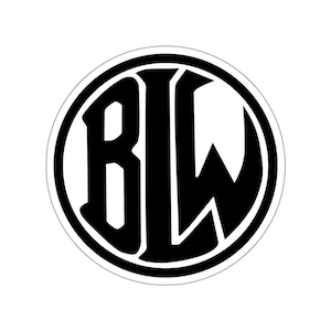 Baldwin Locomotive Works Sticker Vintage BLW Round Logo Decal Matte Finish Industrial Rail Heritage for Toolboxes and Collectors