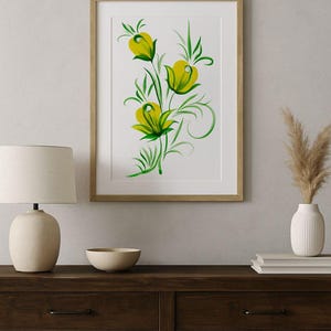 Invito di nozze dipinto a mano unico nel suo genere: biglietto d'auguri di arte popolare ucraina con motivo fantasy botanico