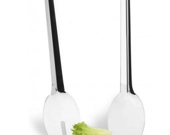 Salad Server Set – Polished Stainless Steel Serving Utensils for Salad & Pasta
