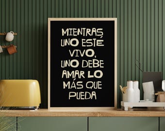 Debi Tirar Mas Fotos Typographic Poster - 9 Color Options, DTMF Poster, Spanish Poster, Baile Inolvidable, Hispanic Pride Art