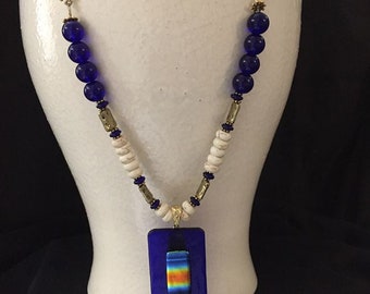 Fused Glass Arrow Necklace