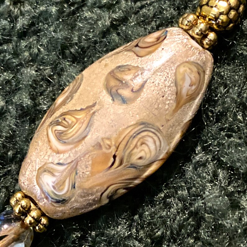 Natural Colored Oil Spill Fused Glass Necklace