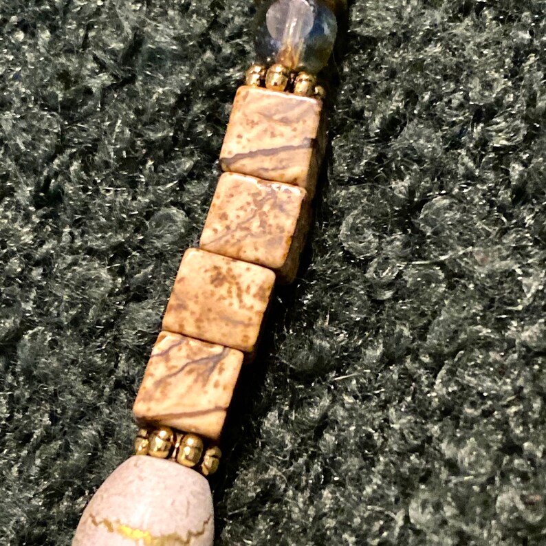 Natural Colored Oil Spill Fused Glass Necklace