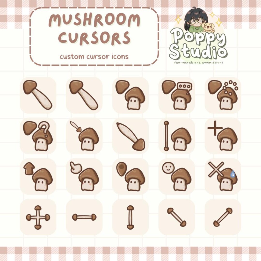 Mushroom Cursor Icon Pack | Cute Mouse Theme for Windows - Etsy Australia