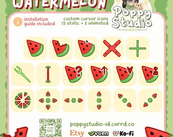 Watermelon Cursor Pack - Custom Mouse Icons for Windows