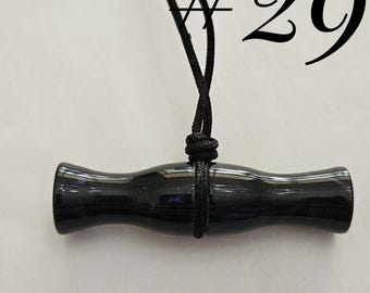 Handcrafted Working Duck Call Necklace .. Wood Duck Reed ..29