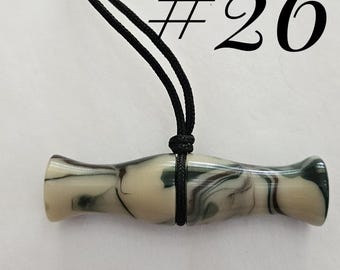 Handcrafted Working Duck Call Necklace .. Wood Duck Reed ..26