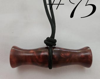Handcrafted Working Duck Call Necklace .. Wood Duck Reed ..75