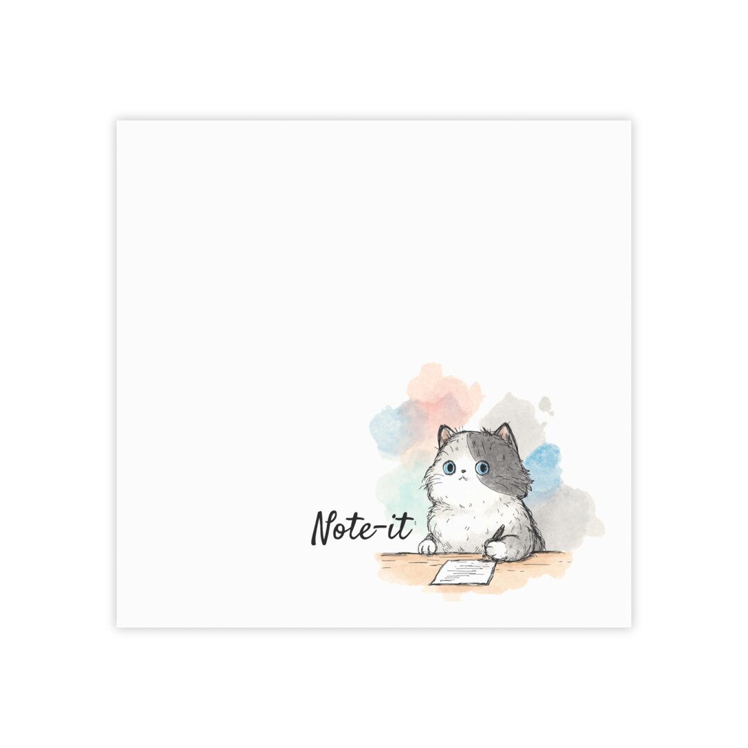 Watercolor Cat Post-it Notes | Sticky Note Pad - Etsy