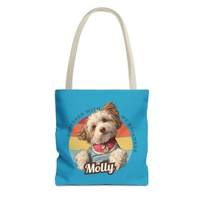 Personalized Pet Tote Bag - Custom Design with Your Pet&#39;s Photo and Name, Gift Idea for Pet Owners, Dog and Cat Lovers, Mother&#39;s Day Gift,