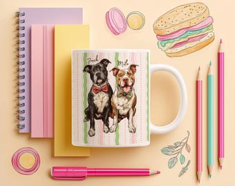 Tazza con Pitbull / Tazza da caffè personalizzata con Pitbull