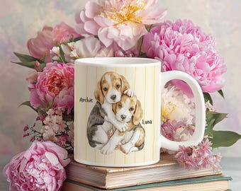 Tazza da caffè personalizzata per la mamma di un Beagle / Tazza da caffè personalizzata per la festa della mamma, 11 oz 15 oz
