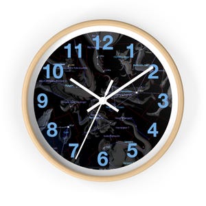 Benutzerdefinierte Sternenkarte Wanduhr - Personalisierter Nachthimmel für jedes Datum und jeden Ort | Himmlische Wandkunst | Jubiläum, Geburtstag, Erinnerungsgeschenk