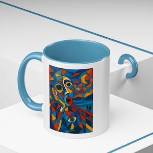 Vibrant Art-Inspired Coffee Mug | Colorful Ceramic Cup for Art Lovers, Unique Gift, Home Decor, Creative Drinkware, Coffee Tea Mug