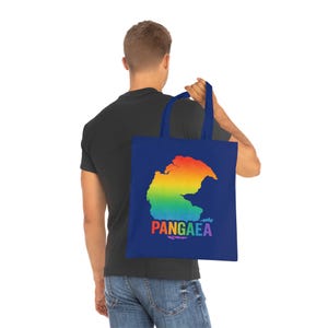 Rainbow Pangaea Cotton Tote Bag | Eco-Friendly, Reusable Shopping Bag, Grocery Tote, Beach Tote, Gift for Earth Lovers
