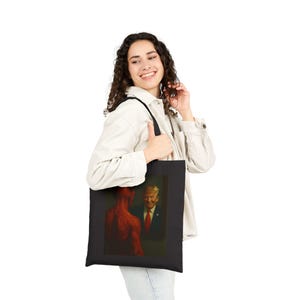 Devil&#39;s Advocate Cotton Tote Bag | Eco-Friendly, Canvas Grocery Bag, Artsy Beach Bag, Trendy Gift, Fun Shopper&#39;s Bag