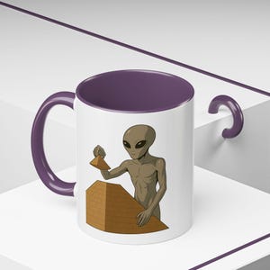 Alien Pyramid Accent Coffee Mug - Unique Gift, Sci-Fi Lovers, Home Décor, Funny Mug, Outer Space Design