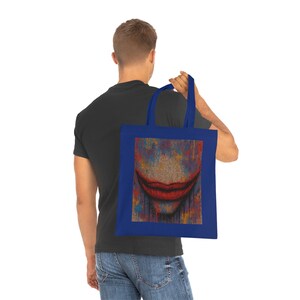 Artistic Cotton Tote Bag: Reusable Eco-Friendly Shopping Bag