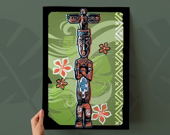 Tangaroa Ru - Enchanted Tiki Room inspired Art Print | Tiki Bar Decor | Available as Print or Canvas