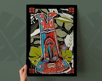 Ngendei - Enchanted Tiki Room inspired Art Print | Tiki Bar Decor | Available as Print or Canvas