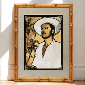 Portrait of Donn Beach, &quot;Don the Beachcomber&quot; Art Print | Tiki Bar Decor | Available as Print or Canvas