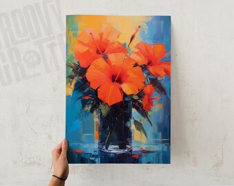 Hawaiian Hibiscus Flower Art Print: Tropical Botanical Decor