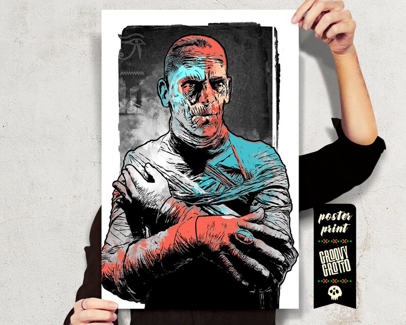 Boris Karloff 1932 the Mummy, Classic Movie Monster Art Print - Etsy