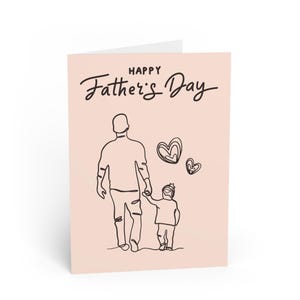 Tarjetas de felicitación para el Día del Padre, Tarjeta para papá, Tarjetas de amor familiar, Tarjeta de cumpleaños para papá hecha a mano, Nota de agradecimiento sincera para papá