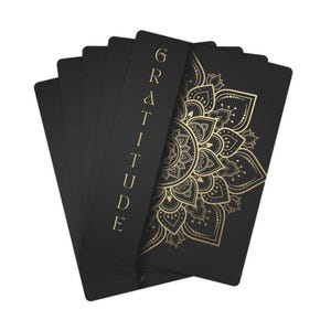 Elegantes cartas de póker de gratitud / Naipes premium para noches de juegos, regalos, coleccionables y decoración del hogar