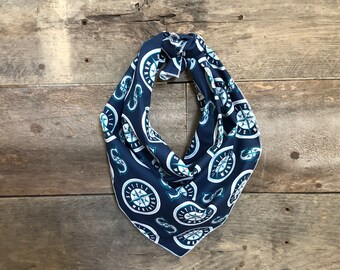 MLB Seattle Mariners Baseball Tie On Dog Bandana