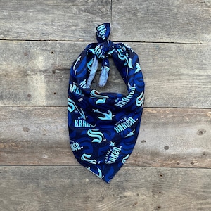 Seattle Kraken Hockey NHL Tie On Dog Bandana image 1