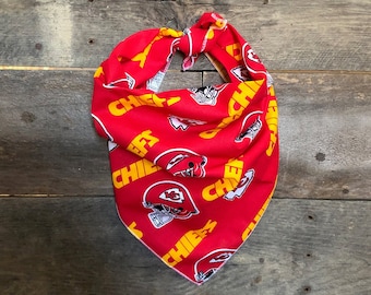 Kansas City Chiefs Football NFL Tie On Dog Bandana