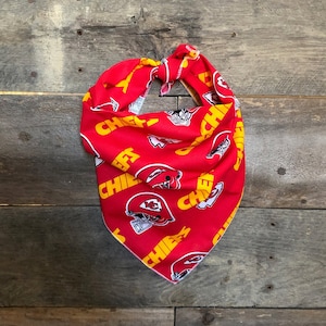 Kansas City Chiefs Football NFL Tie On Dog Bandana