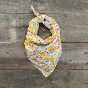 Summer Lemons Bright & Fun Tie On Dog Bandana