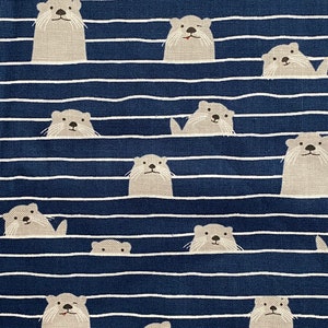 Otters Playing in the Water Tie On Dog Bandana image 2