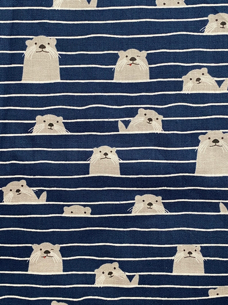 Otters Playing in the Water Tie On Dog Bandana image 2