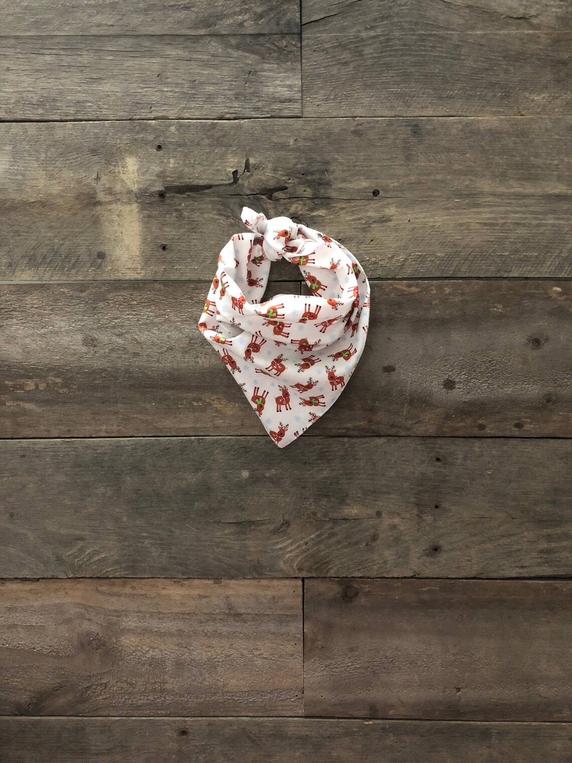 Reindeer Snowflakes Rudolph Christmas Holiday Tie on Dog Bandana - Etsy