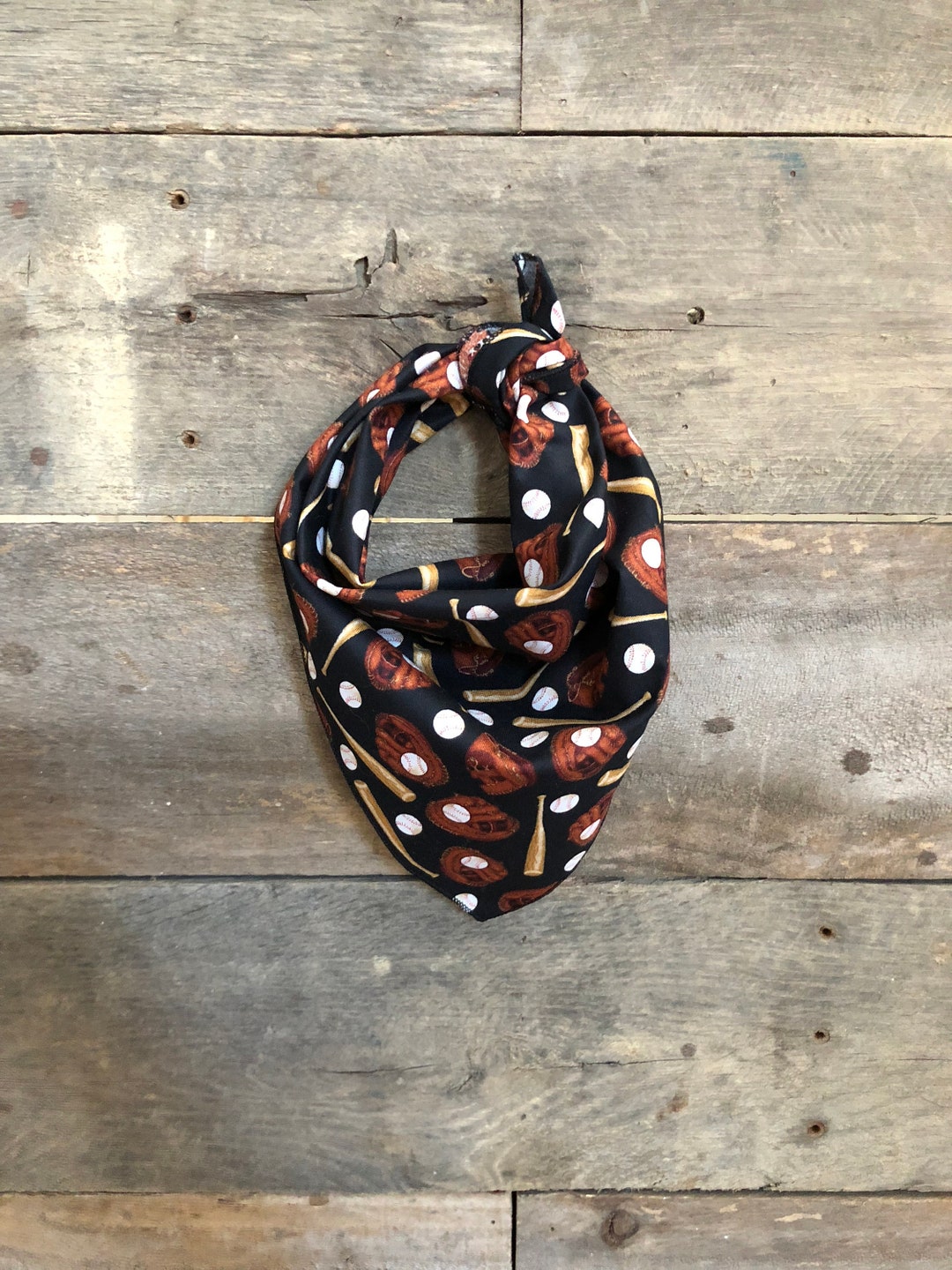 MLB Baseball Bats Mitts Tie on Dog Bandana Etsy