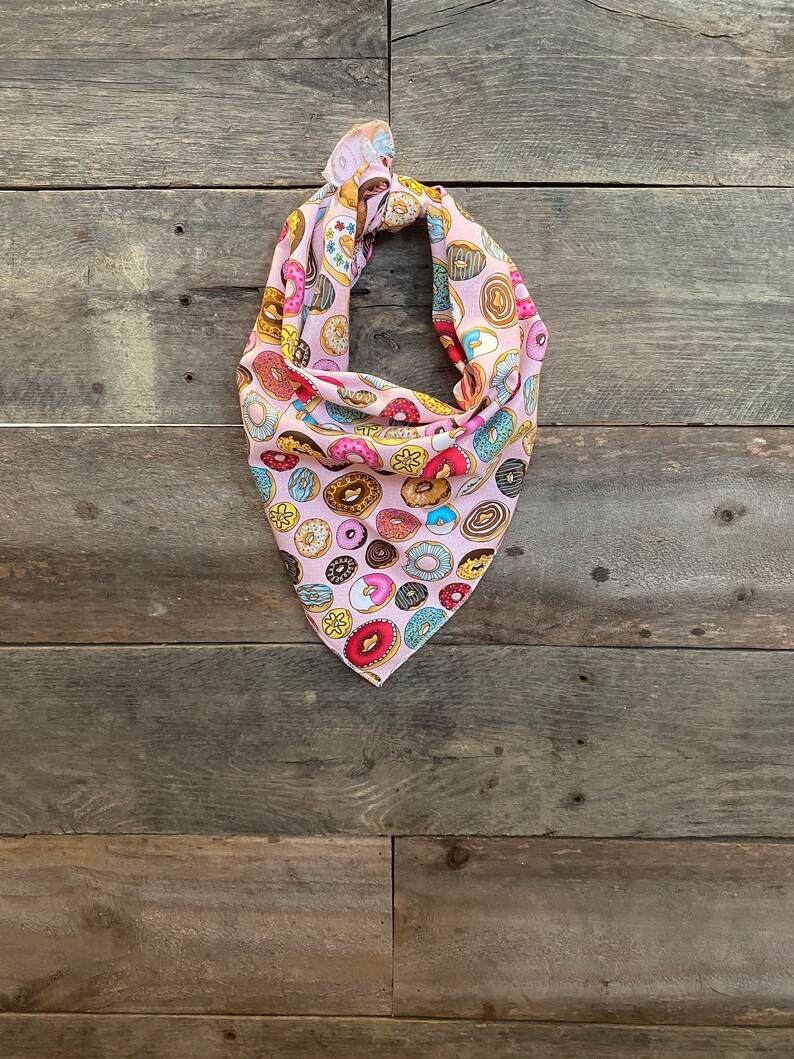 Rainbow Sprinkle Donuts Tie On Dog Bandana