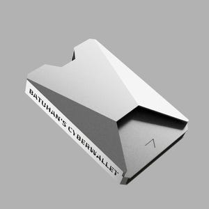 Carteira masculina personalizada impressa em 3D – Carteira cibernética minimalista personalizada – Porta-cartões RFID fino – Presente futurista para ele