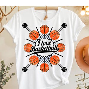 Basketball Lovers T-Shirt Gifts For Men, Women, Kids - Basketball Tee shirts Youth, Mom, Dad, Grandma, Grandpa Gift, I Love Basketball Shirt