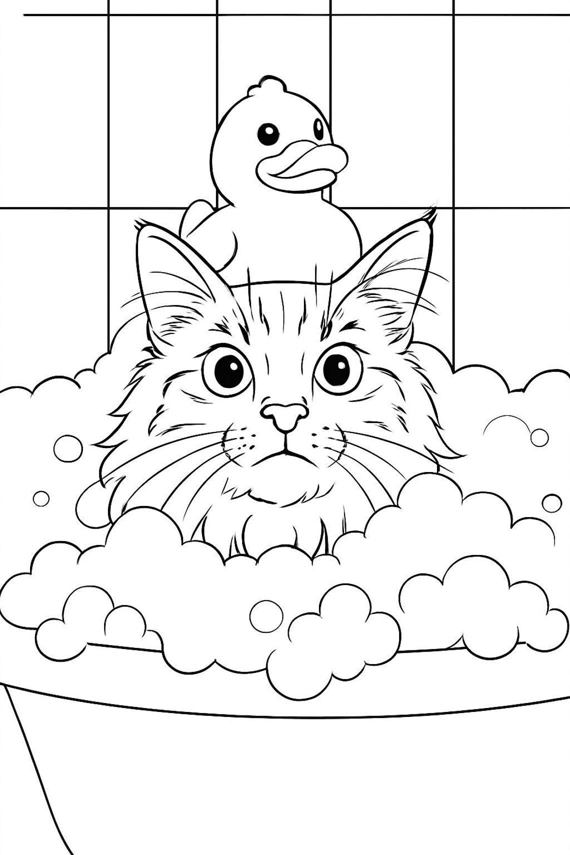 Squeaky Clean Coloring Page - Etsy
