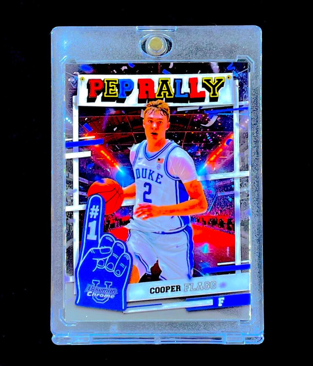 Cooper Flagg Red Blue Lights Chrome Rookie Insert SP Bowman Non Auto ...