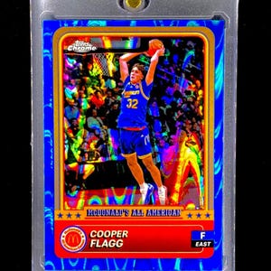 Cooper Flagg Rookie Blue Wave Refractor Rare Holo Prizm RC - Mavericks
